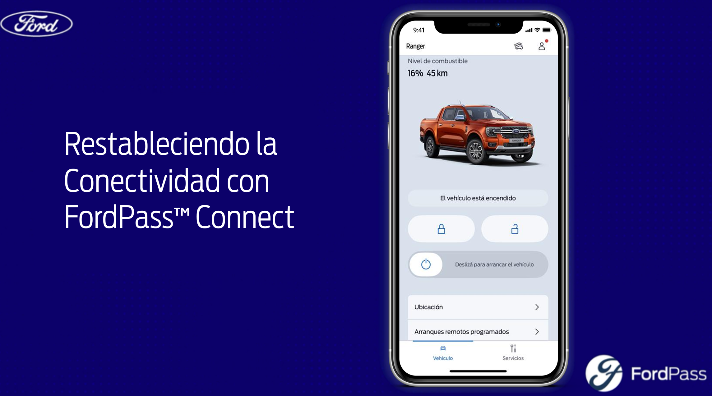 Restableciendo la conectividad con FordPass™ Connect
